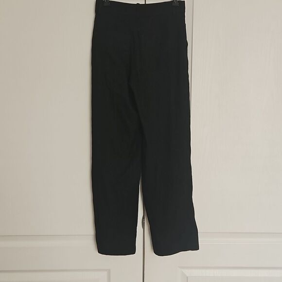 H&M Women's High-Rise Wide Leg  Dress Pants Black 0 - Picture 4 of 16